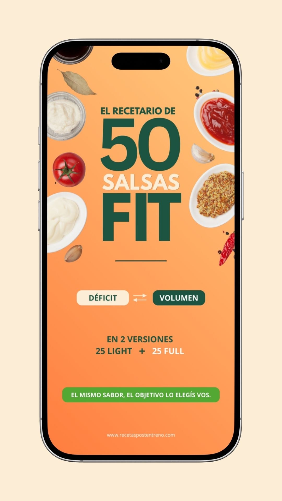 50 Salsas Fit: 25 recetas para Déficit + 25 para Volumen