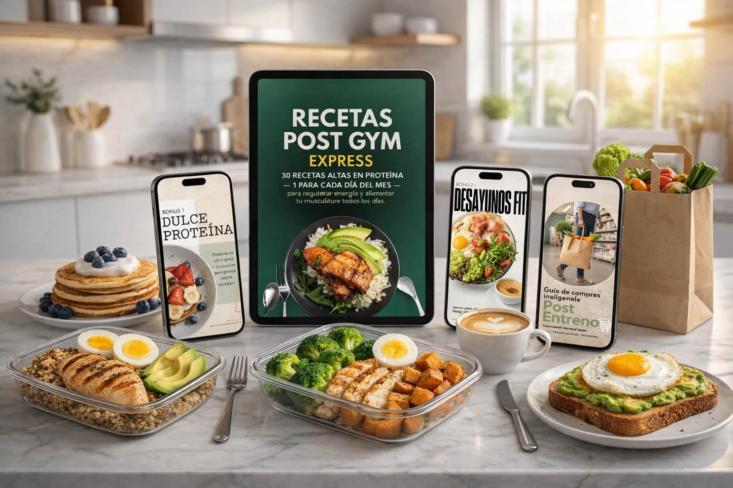 30 Recetas Post Gym Express + 💚💚💚 3 Bonus Gratis